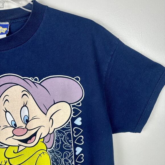 Disney Navy Blue Snow White & Seven Dwarves Vintage Sleep Shirt Nightgown O/S - Picture 5 of 8